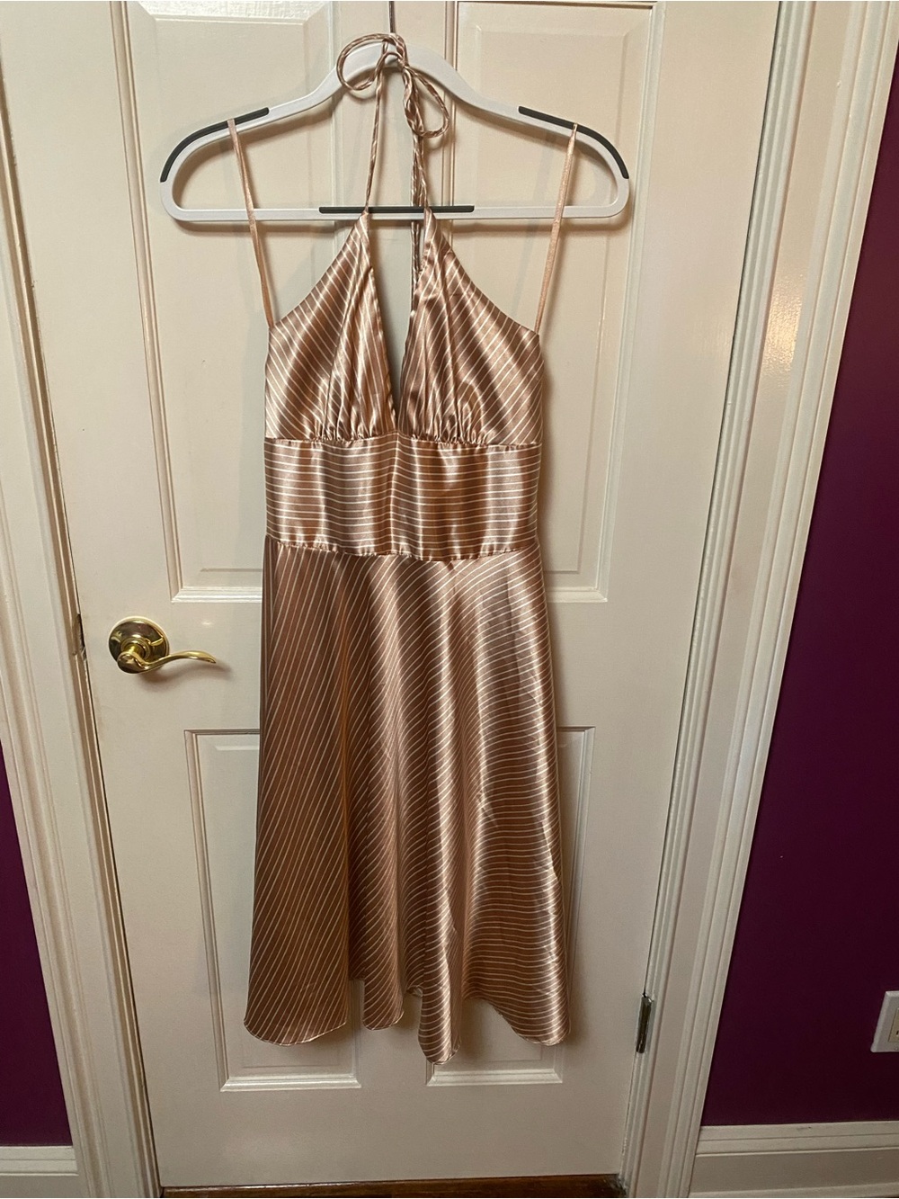 Silky halter midi dress